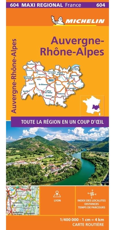 AUVERGNE RHONE ALPES 1/400 000