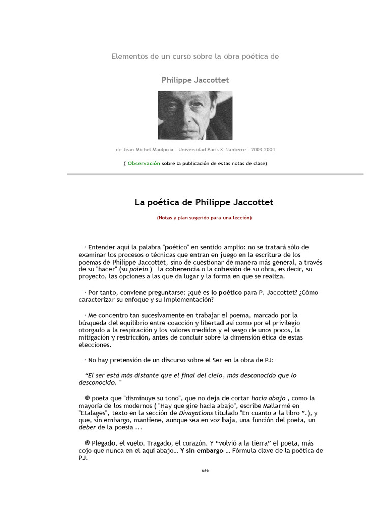 Philippe Jaccottet : une poétique de l'insaisissable