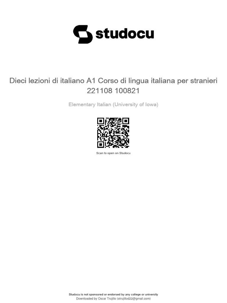 DIECI B1 LEZIONI DI ITALIANO